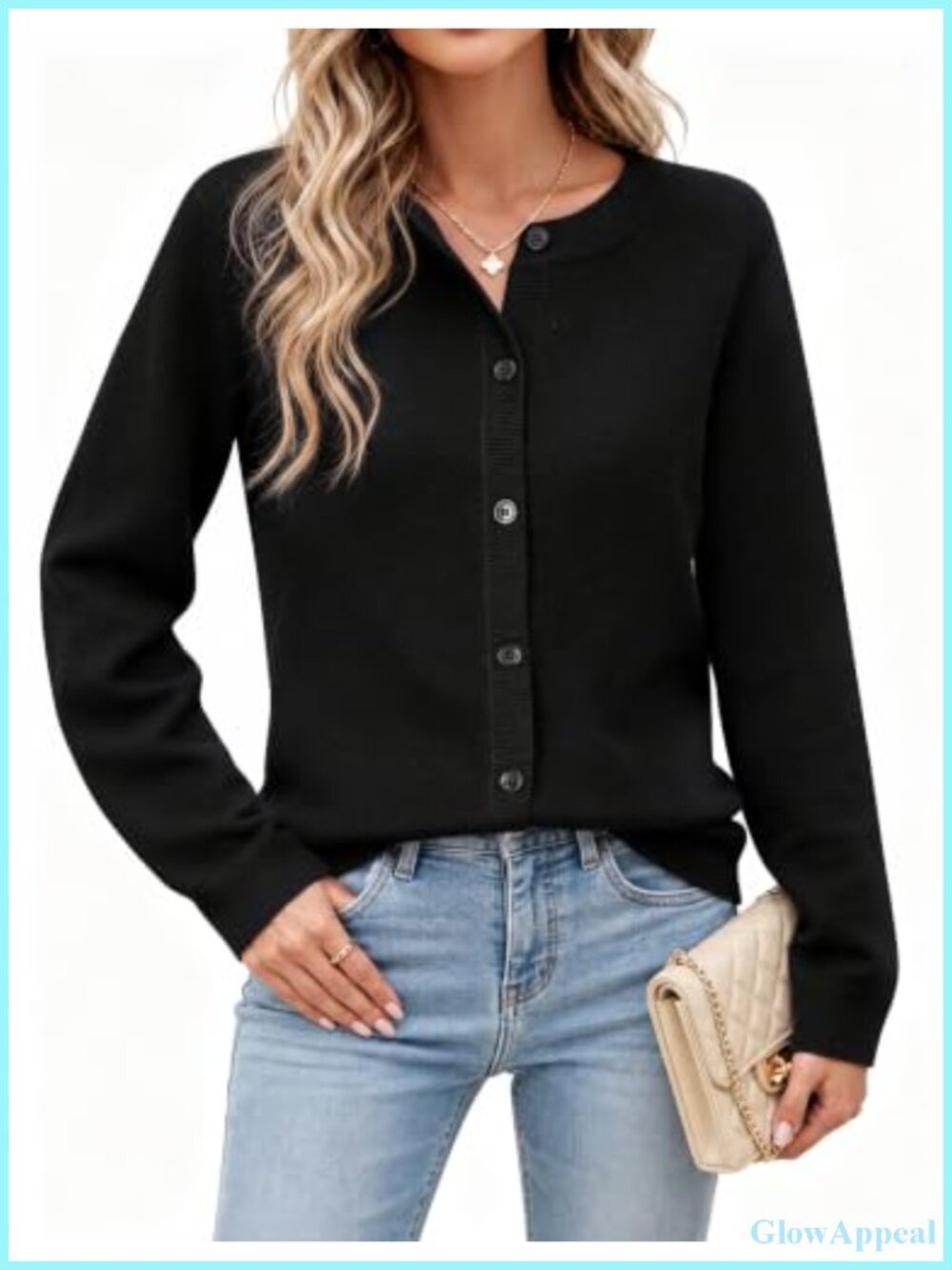 Lightweight Cardigan Sweater, Button Down Women's Business Casual